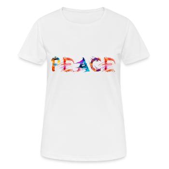 Peace - T-shirt respirant Femme - blanc - Devant - AI Model Female 172 dark (172cm)