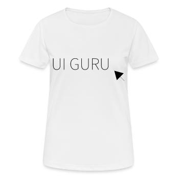 Gourou de l’interface utilisateur - T-shirt respirant Femme - blanc - Devant - AI Model Female 172 dark (172cm)