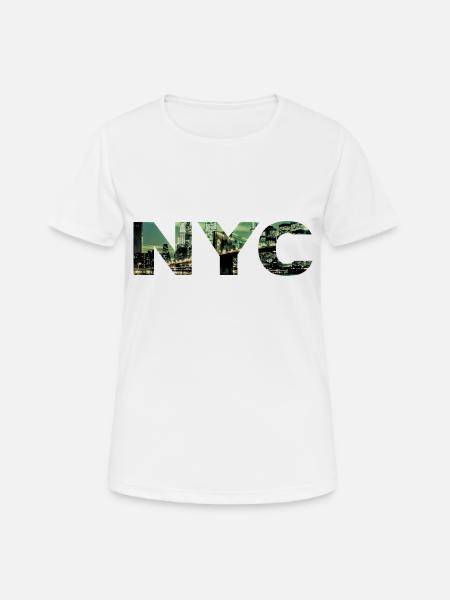 new york - Frauen T-Shirt atmungsaktiv - Weiß