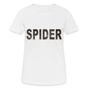 Spinne wort mit Grafik - Frauen T-Shirt atmungsaktiv - Weiß - Vorne - AI Model Female 172 dark (172cm)