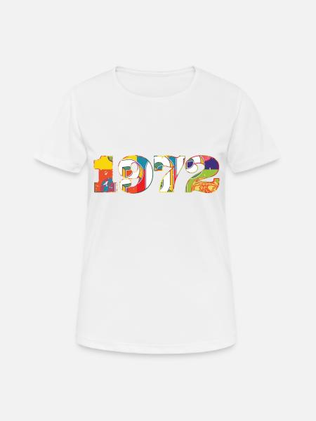 Pop Art 1972 - Vintage - Year of construction - Year of construction - Women's Breathable T-Shirt - white