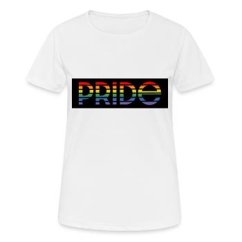 Pride rainbow black background - Frauen T-Shirt atmungsaktiv - Weiß - Vorne - AI Model Female 172 dark (172cm)