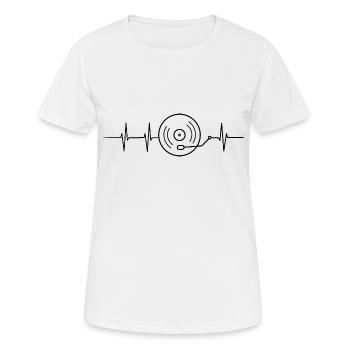 Turntable Heart Rate - Women's Breathable T-Shirt - white - Front - AI Model Female 172 dark (172cm)