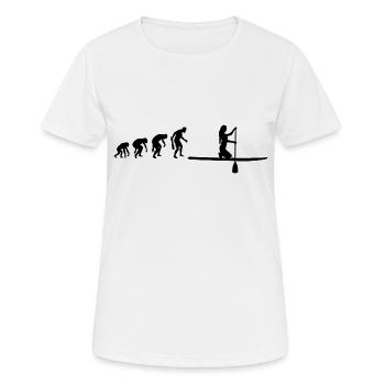 Stand Up Paddle Surfer SUP Idée Cadeau - T-shirt respirant Femme - blanc - Devant - AI Model Female 172 dark (172cm)