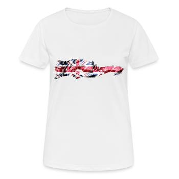 England UK London British English United Kingdom - Women's Breathable T-Shirt - white - Front - AI Model Female 172 dark (172cm)