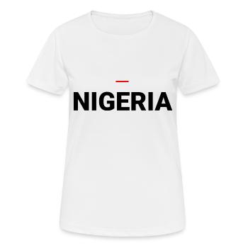 NIGERIA - Frauen T-Shirt atmungsaktiv - Weiß - Vorne - AI Model Female 172 dark (172cm)