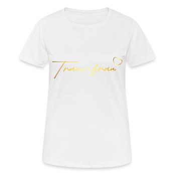 Traumfrau Geschenk in gold - Frauen T-Shirt atmungsaktiv - Weiß - Vorne - AI Model Female 172 dark (172cm)