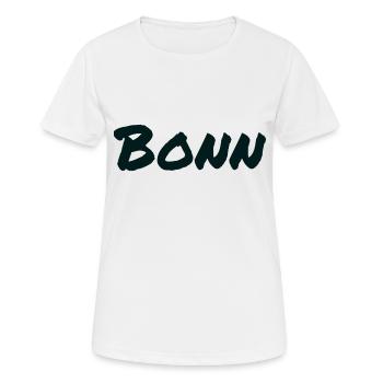 Bonn - Frauen T-Shirt atmungsaktiv - Weiß - Vorne - AI Model Female 172 dark (172cm)