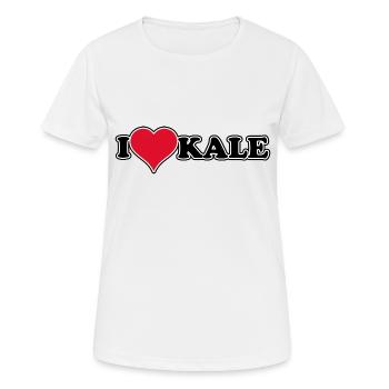 Ich liebe Kale -1970er Retro - Frauen T-Shirt atmungsaktiv - Weiß - Vorne - AI Model Female 172 dark (172cm)
