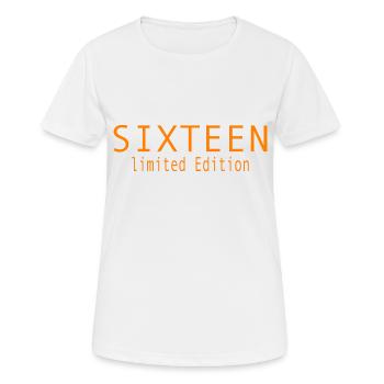 16 ans 16e anniversaire cadeau seize - T-shirt respirant Femme - blanc - Devant - AI Model Female 172 dark (172cm)