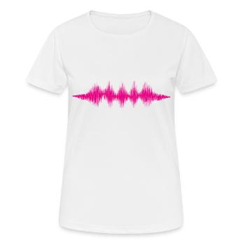Onde audio musicale / onde sonore / fréquence audio - T-shirt respirant Femme - blanc - Devant - AI Model Female 172 dark (172cm)