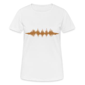 Music audio wave / sound wave / audio frequency - Women's Breathable T-Shirt - white - Front - AI Model Female 172 dark (172cm)