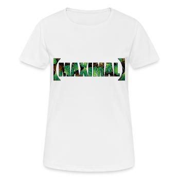 Fresh MAXIMAL lettering - Women's Breathable T-Shirt - white - Front - AI Model Female 172 dark (172cm)