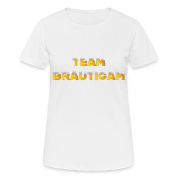 Team Bräutigam - Frauen T-Shirt atmungsaktiv - Weiß - Vorne - AI Model Female 172 dark (172cm)