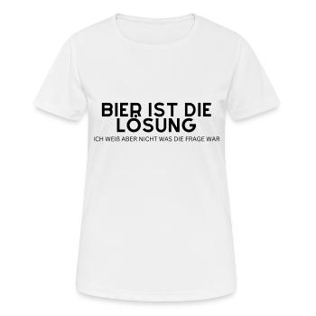 Das optimale Bier T-Shirt für das Wochenende - Frauen T-Shirt atmungsaktiv - Weiß - Vorne - AI Model Female 172 dark (172cm)