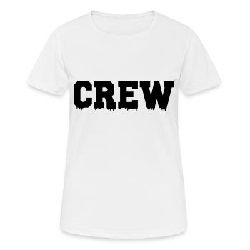 crew - Frauen T-Shirt atmungsaktiv - Weiß - Vorne - AI Model Female 172 dark (172cm)
