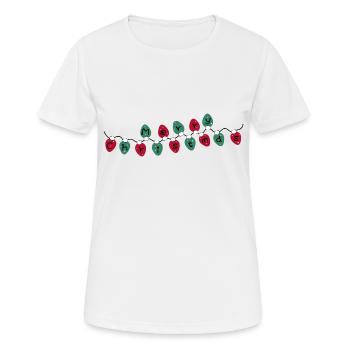 FROHE WEIHNACHTSLICHTER - Frauen T-Shirt atmungsaktiv - Weiß - Vorne - AI Model Female 172 dark (172cm)
