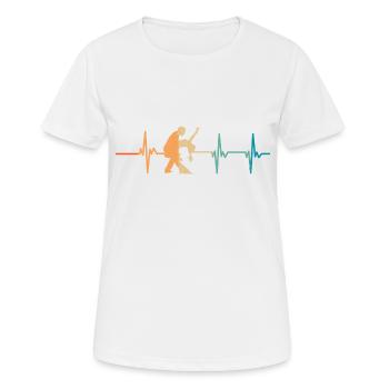 Herzschlag tanzen - Frauen T-Shirt atmungsaktiv - Weiß - Vorne - AI Model Female 172 dark (172cm)