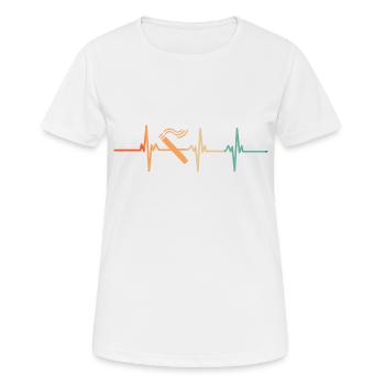 Herzschlag Zigarette - Frauen T-Shirt atmungsaktiv - Weiß - Vorne - AI Model Female 172 dark (172cm)