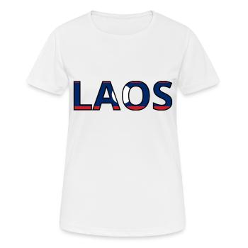 Laos Flag - Women's Breathable T-Shirt - white - Front - AI Model Female 172 dark (172cm)