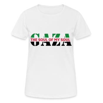 Gaza, Palestine, free palestina - Frauen T-Shirt atmungsaktiv - Weiß - Vorne - AI Model Female 172 dark (172cm)