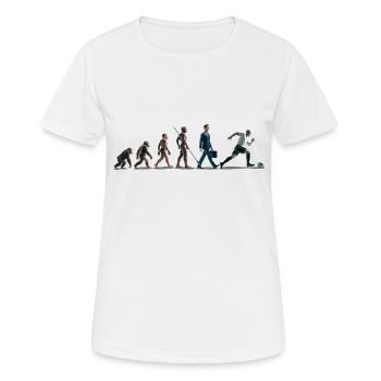 Evolution Football Artboard 1 - Women's Breathable T-Shirt - white - Front - AI Model Female 172 dark (172cm)
