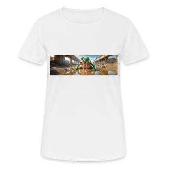 grenouille bave visqueuse géante montée du monstre mutant - T-shirt respirant Femme - blanc - Devant - AI Model Female 172 dark (172cm)