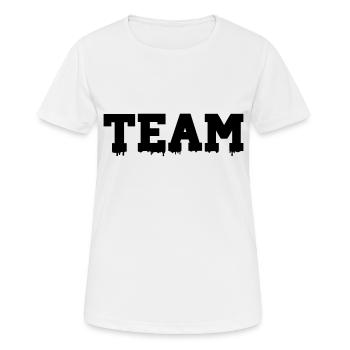 équipe - T-shirt respirant Femme - blanc - Devant - AI Model Female 172 dark (172cm)