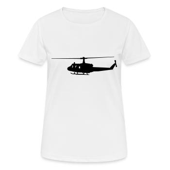 Hubschrauber - Frauen T-Shirt atmungsaktiv - Weiß - Vorne - AI Model Female 172 dark (172cm)