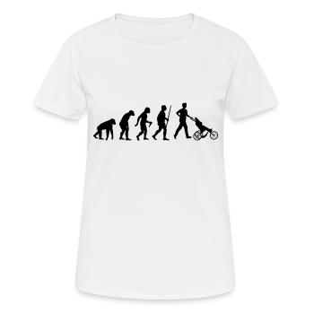 Papa Evolution - T-shirt respirant Femme - blanc - Devant - AI Model Female 172 dark (172cm)