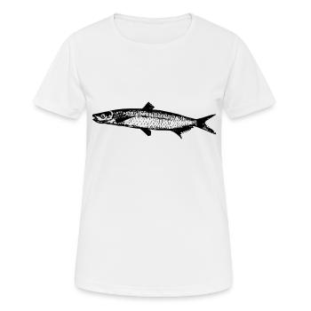 fish513 - Frauen T-Shirt atmungsaktiv - Weiß - Vorne - AI Model Female 172 dark (172cm)