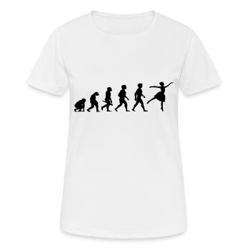 Evolution Ballerina Ballet Dance Dancer Dancing - Women's Breathable T-Shirt - white - Front - AI Model Female 172 dark (172cm)