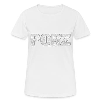 Porz districts White font - Women's Breathable T-Shirt - white - Front - AI Model Female 172 dark (172cm)