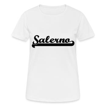 écrit salerno - T-shirt respirant Femme - blanc - Devant - AI Model Female 172 dark (172cm)
