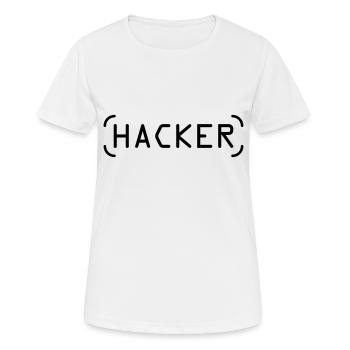 Hacker - Women's Breathable T-Shirt - white - Front - AI Model Female 172 dark (172cm)