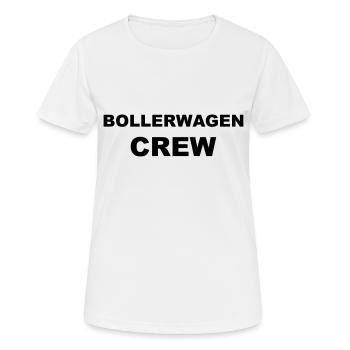 Bollerwagen Crew - Frauen T-Shirt atmungsaktiv - Weiß - Vorne - AI Model Female 172 dark (172cm)
