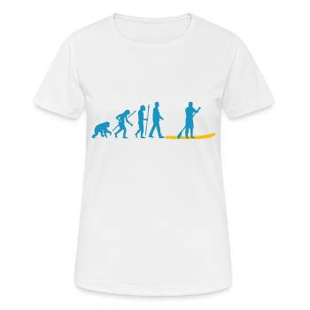 Paddle paddle stand-up paddle SUP - T-shirt respirant Femme - blanc - Devant - AI Model Female 172 dark (172cm)
