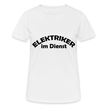 elektriker im dienst - Frauen T-Shirt atmungsaktiv - Weiß - Vorne - AI Model Female 172 dark (172cm)