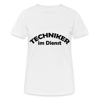 techniker im dienst - Frauen T-Shirt atmungsaktiv - Weiß - Vorne - AI Model Female 172 dark (172cm)