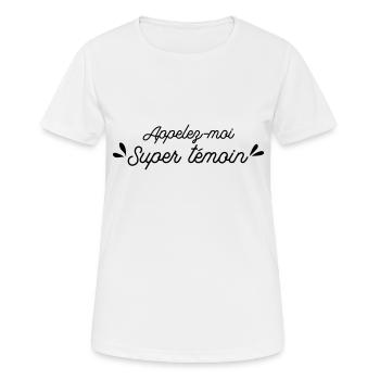 Super Zeuge - Frauen T-Shirt atmungsaktiv - Weiß - Vorne - AI Model Female 172 dark (172cm)