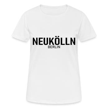 Neukölln - Berlin - Allemagne - Allemagne - Arrondissement - T-shirt respirant Femme - blanc - Devant - AI Model Female 172 dark (172cm)
