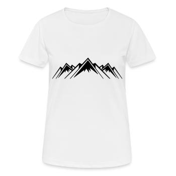 mountains icon - Frauen T-Shirt atmungsaktiv - Weiß - Vorne - AI Model Female 172 dark (172cm)