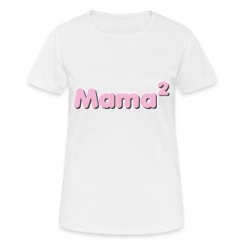 Mama hoch 2 - Frauen T-Shirt atmungsaktiv - Weiß - Vorne - AI Model Female 172 dark (172cm)