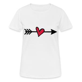 Flèche de Cupidon - T-shirt respirant Femme - blanc - Devant - AI Model Female 172 dark (172cm)