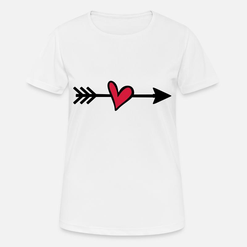 Flèche de Cupidon - T-shirt respirant Femme - blanc