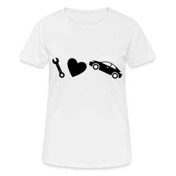 Voiture voiture - T-shirt respirant Femme - blanc - Devant - AI Model Female 172 dark (172cm)
