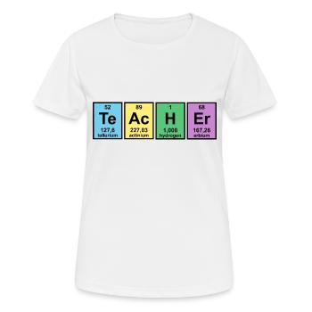Professeur de chimie - T-shirt respirant Femme - blanc - Devant - AI Model Female 172 dark (172cm)