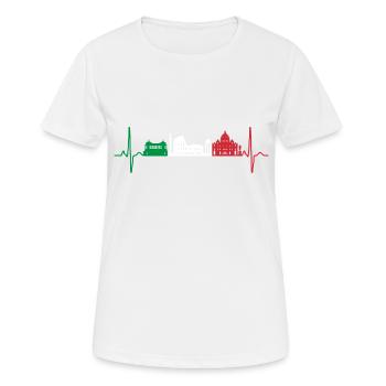 Rom Skyline Italien Italiener Herzschlag - Frauen T-Shirt atmungsaktiv - Weiß - Vorne - AI Model Female 172 dark (172cm)