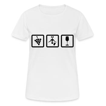 Winzer Gear - Winzer Zubehör Weinrebe Korkenzieher - Frauen T-Shirt atmungsaktiv - Weiß - Vorne - AI Model Female 172 dark (172cm)