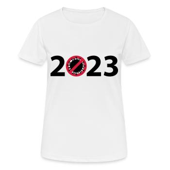 Virus Anti Corona 2023 - T-shirt respirant Femme - blanc - Devant - AI Model Female 172 dark (172cm)